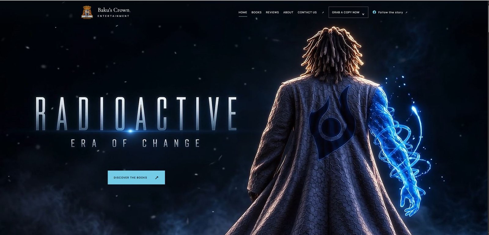 Radioactive author website artwork