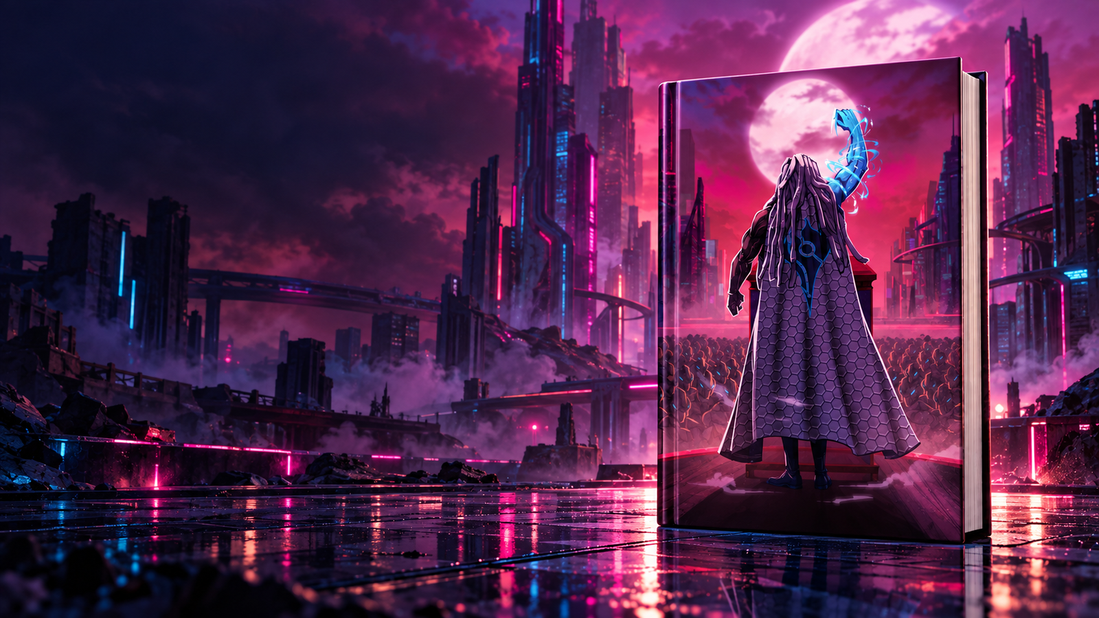 Neon city book campaign