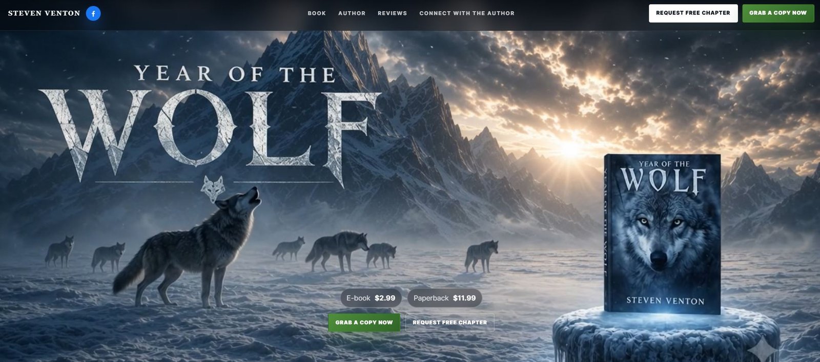 Author website example 4
